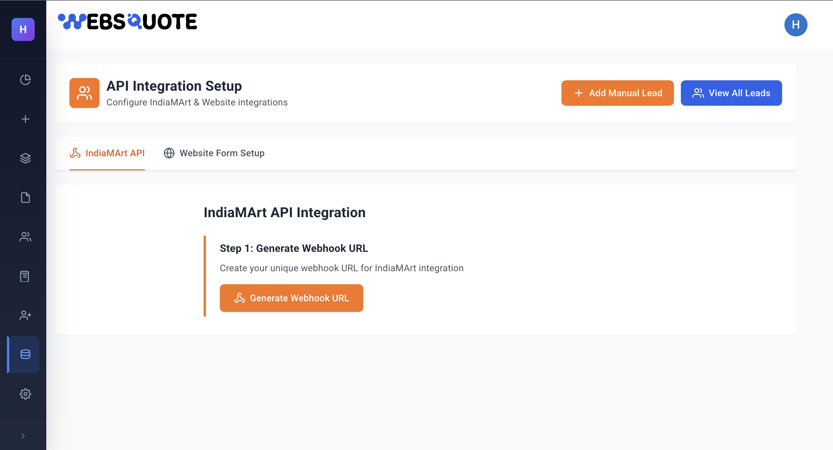 WebsQuote Dashboard 4